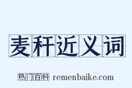 麦秆近义词是什么意思的图片